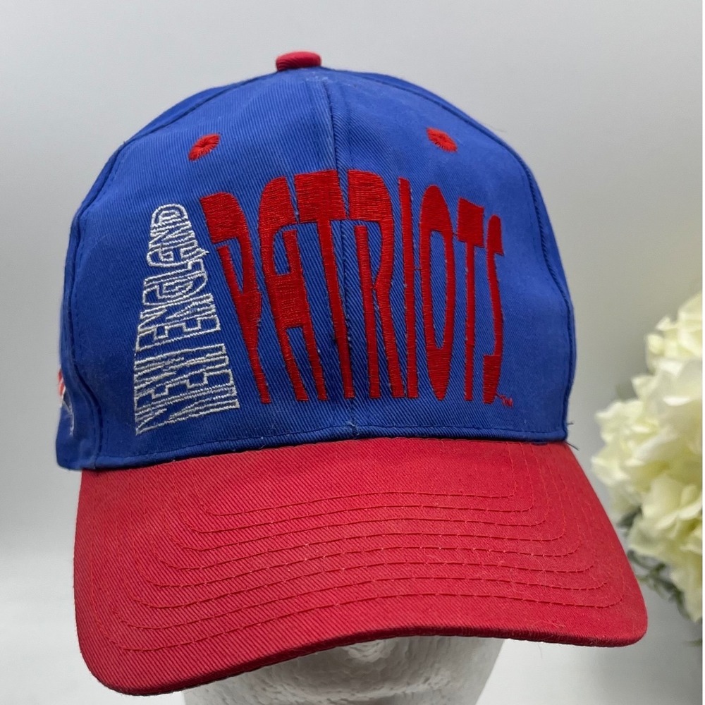 Vintage 90's Annco New England Patriots NFL Red Blue SnapBack Baseball cap